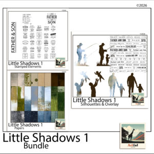 Little Shadows — Father Son Digital Scrapbook Bundle
