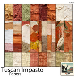 tuscan impasto digital paper digital scrapbook kit