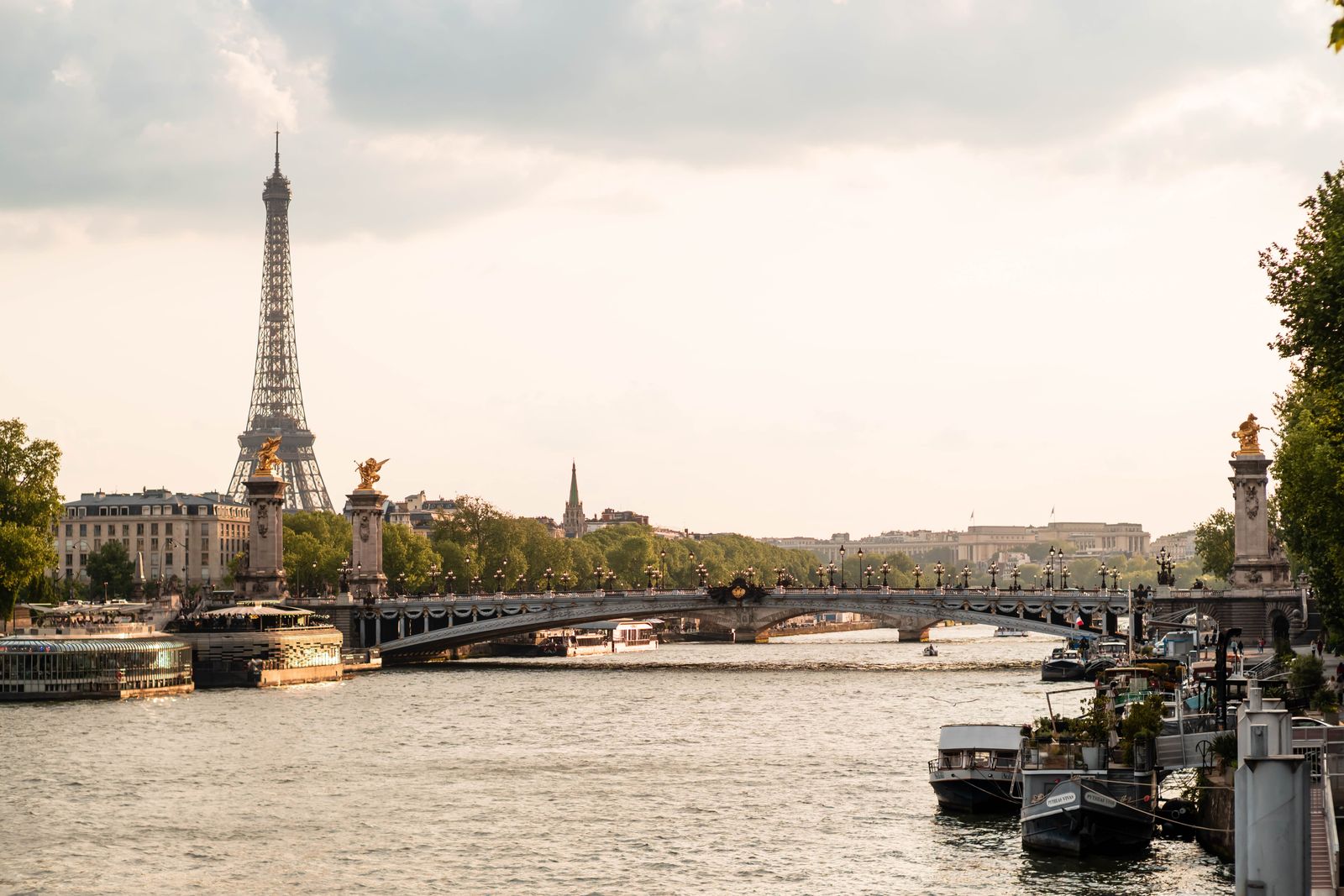 The Eiffel Tower rising over Paris