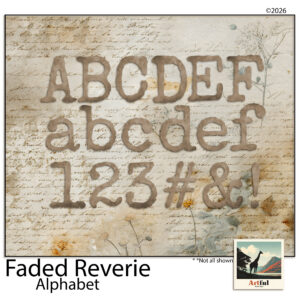 Faded Reverie Digital Scrapbook Alphabet
