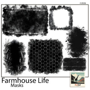 farmhouse life clipart digital scrapbook kit