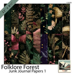 Folklore Forest Junk Journal Papers 2