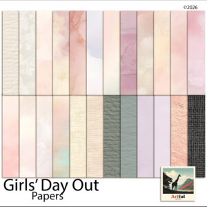 girls day out digital paper digital scrapbook kit