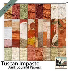 Italian Junk Journal Elements Olive