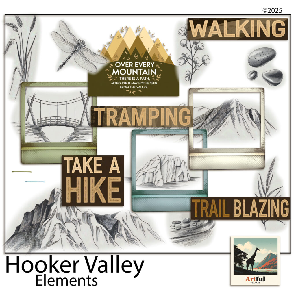 Mountain Clipart Digital Scrapbook