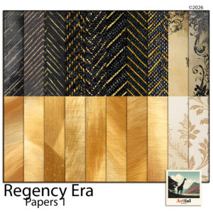 regency era digital paper digital scrapbook kit