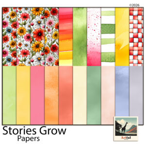 stories grow digital paper digital scrapbook kit