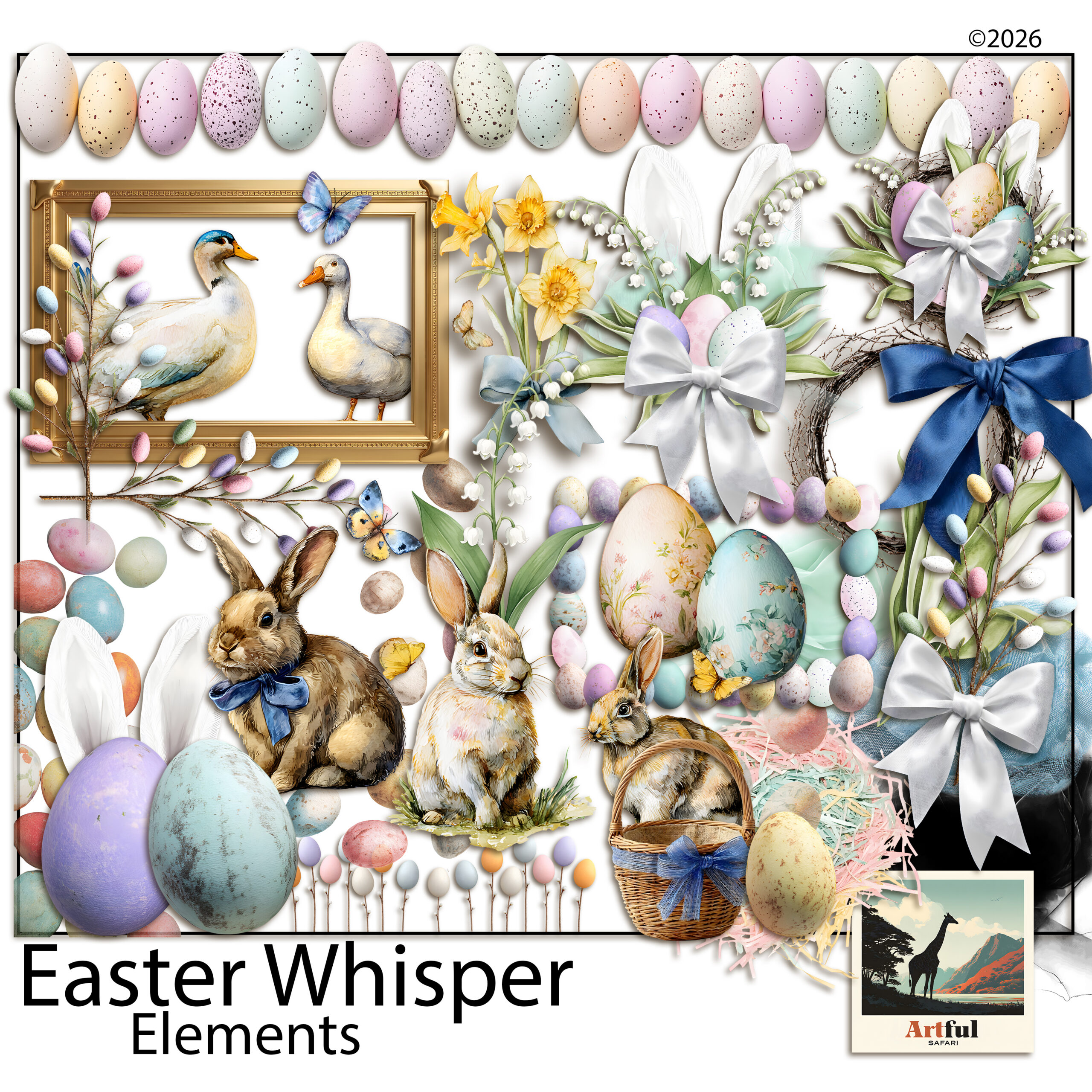 Easter Whisper digital scrapbook collection