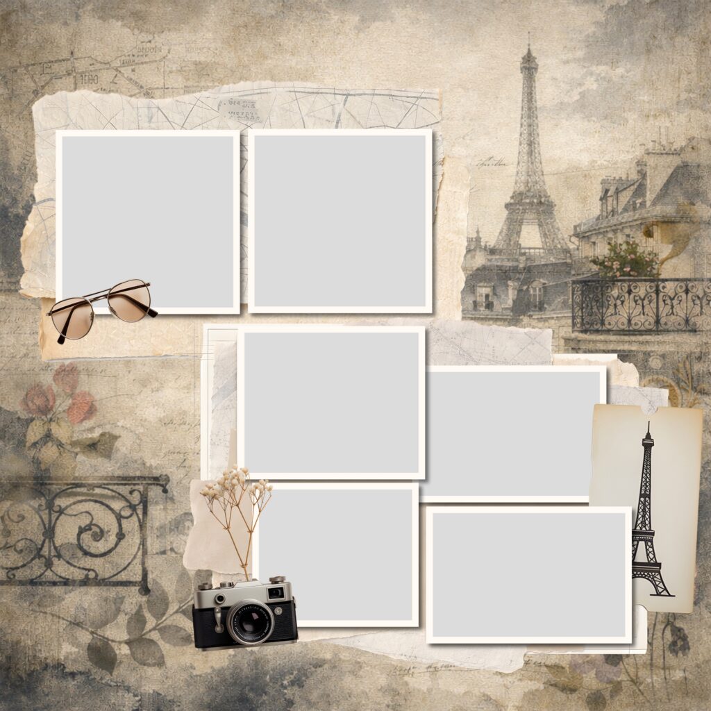 Paris Scrapbook Kit Ideas: 6 Beautiful Pages for a Travel Album