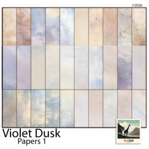 violet dusk digital paper digital scrapbook kit
