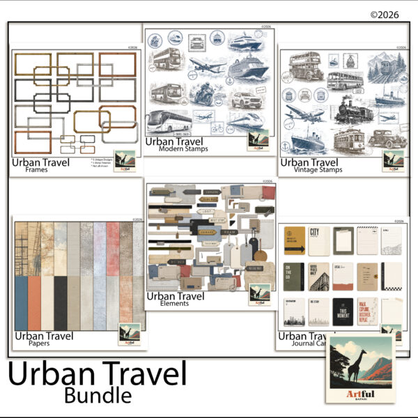 Urban Travel Digital Scrapbook Bundle