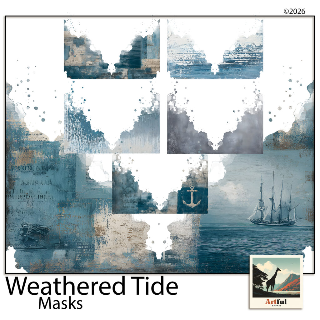 Weathered Tide Digital Photo Masks — Painted Coastal Edges