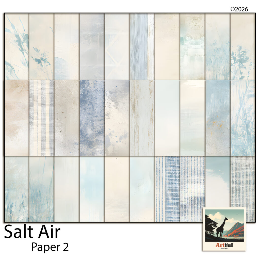 Coastal Paper — Salt Air Cyanotype Grasses, Linen and Plaster