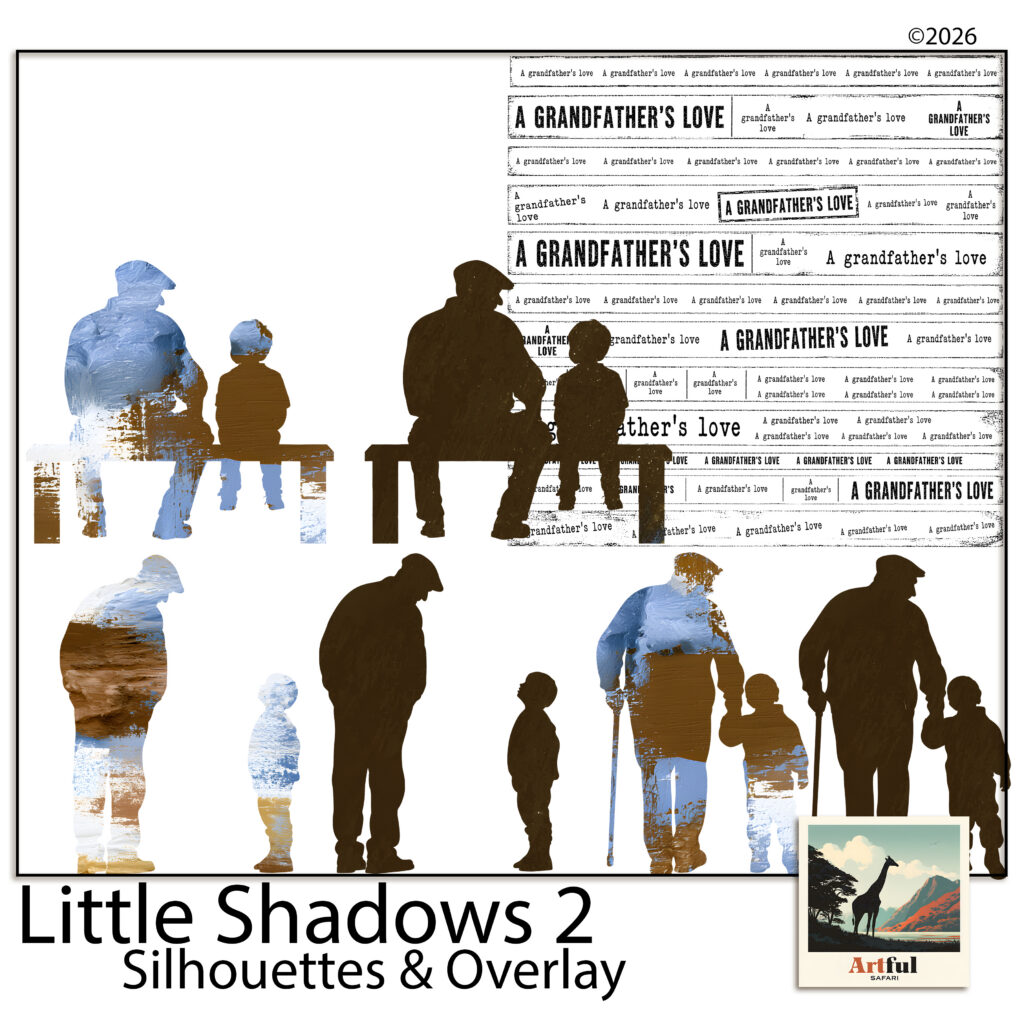 Little Shadows 2 Grandfather and Grandson Silhouettes