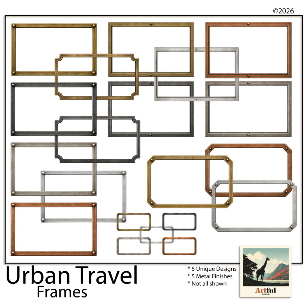 Urban Travel Metal Photo Frames — Brass, Copper and Gunmetal