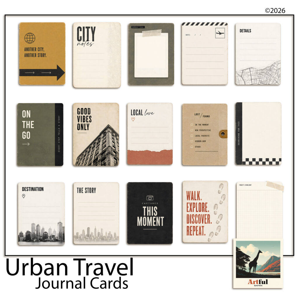Urban Travel Journal Cards — Travel Journaling Spots