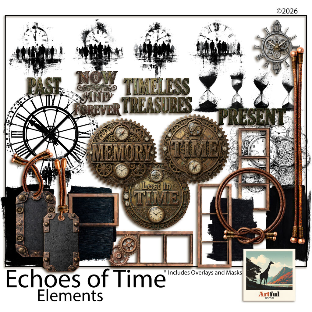 Vintage Steampunk Digital Scrapbook Elements