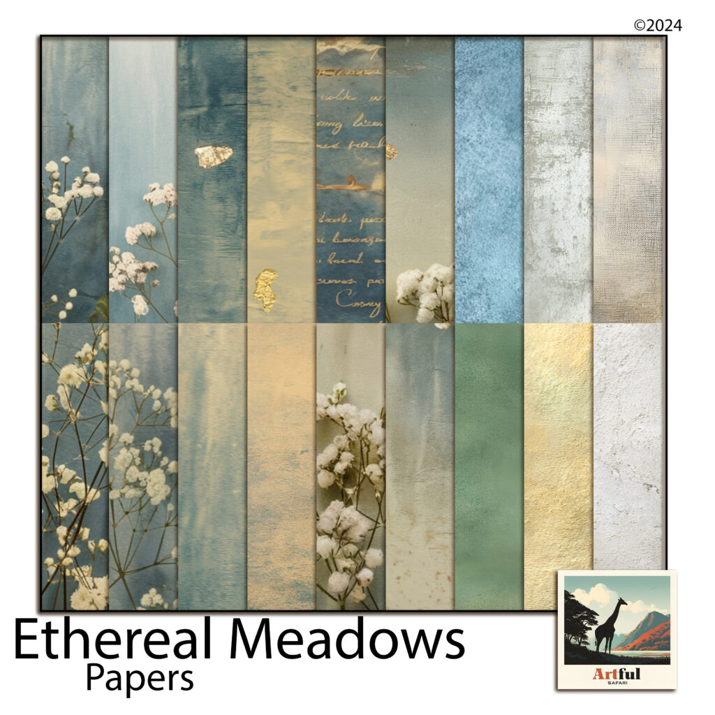 Vintage Botanical Digital Papers Babys
