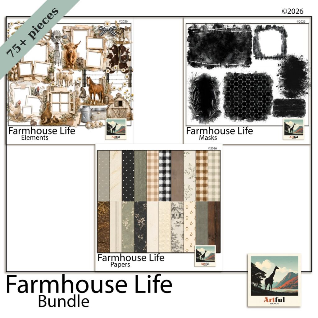 Farmhouse Life Digital Scrapbook Bundle