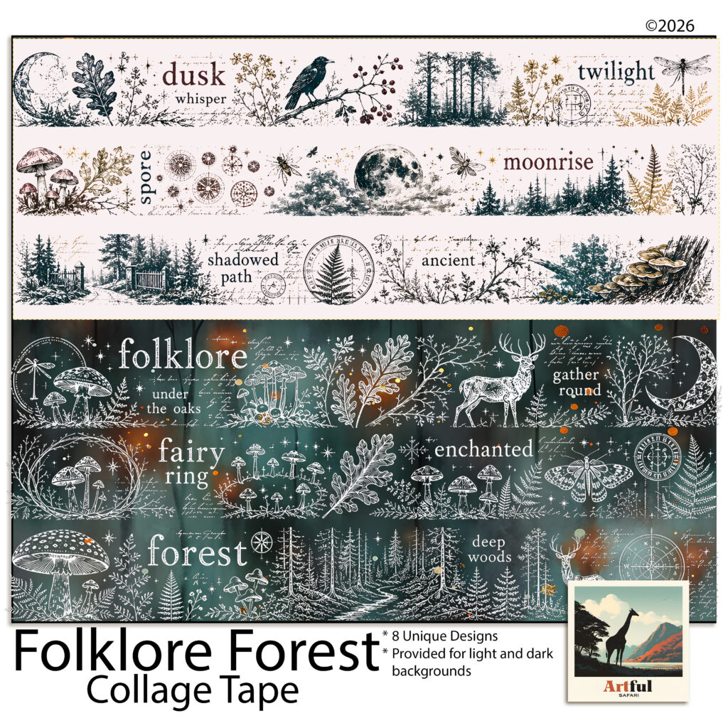 Folklore Forest Digital Washi Tape