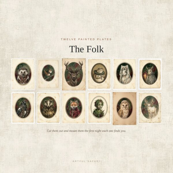 The twelve hand-designed Folk plates