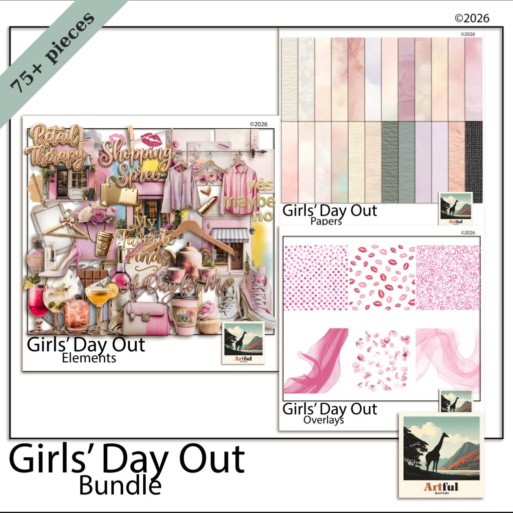 Friendship Scrapbook Kit — Girls Day Out Shopping and Brunch Bundle