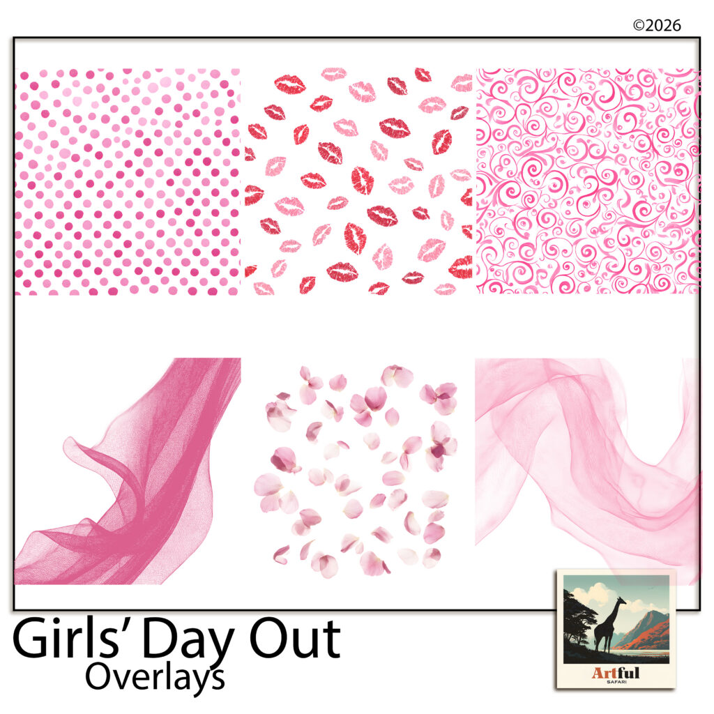 Girls Day Out Digital Scrapbook Overlays