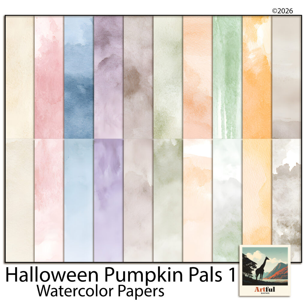Halloween Pumpkin Pals 1 Watercolour Papers
