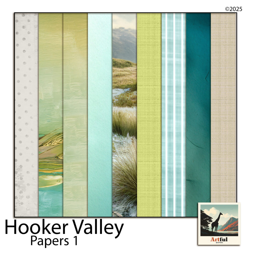 Mountain Hiking Digital Scrapbook Papers