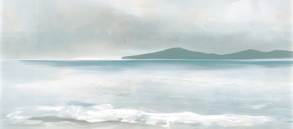 A soft blue and sand coastal paper, the ground a Koriko city map sits on