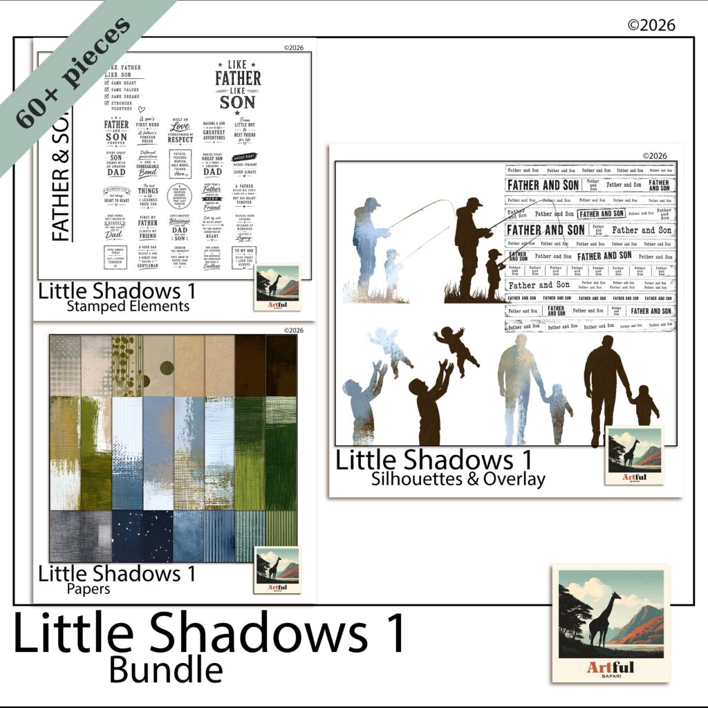 Little Shadows — Father Son Digital Scrapbook Bundle
