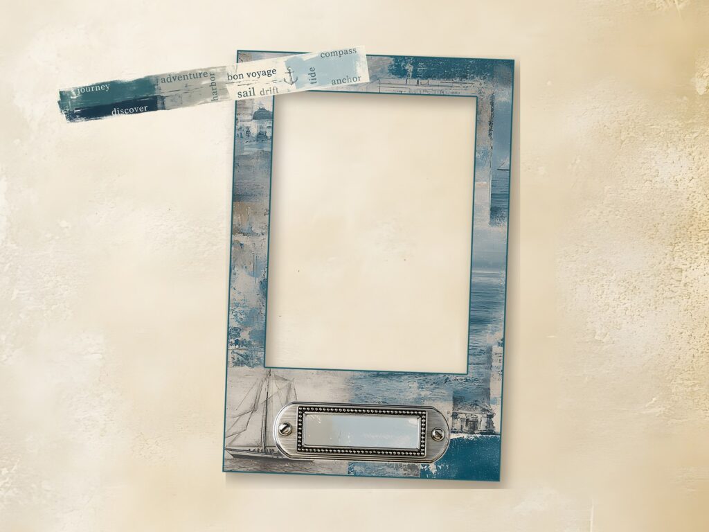 A weathered paper and an empty frame set up as the wanted poster page of a Notorious solo RPG journal