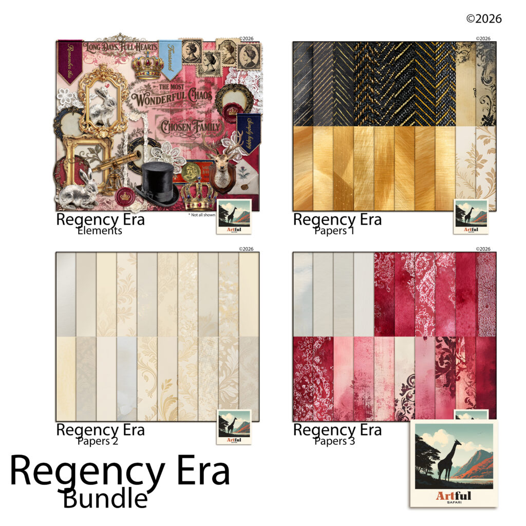 Wedding Scrapbook Kit — Regency Jane Austen Papers and Ephemera Bundle