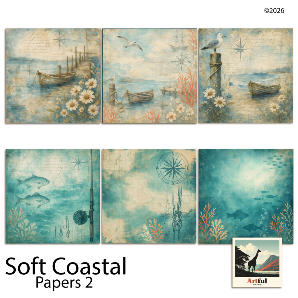 Soft Coastal Papers 2 6 Painterly Sea