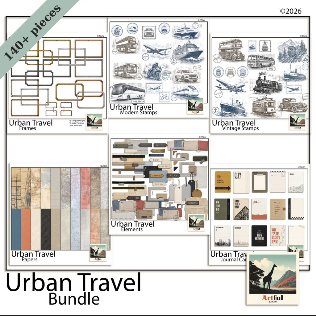 Urban Travel Digital Scrapbook Bundle