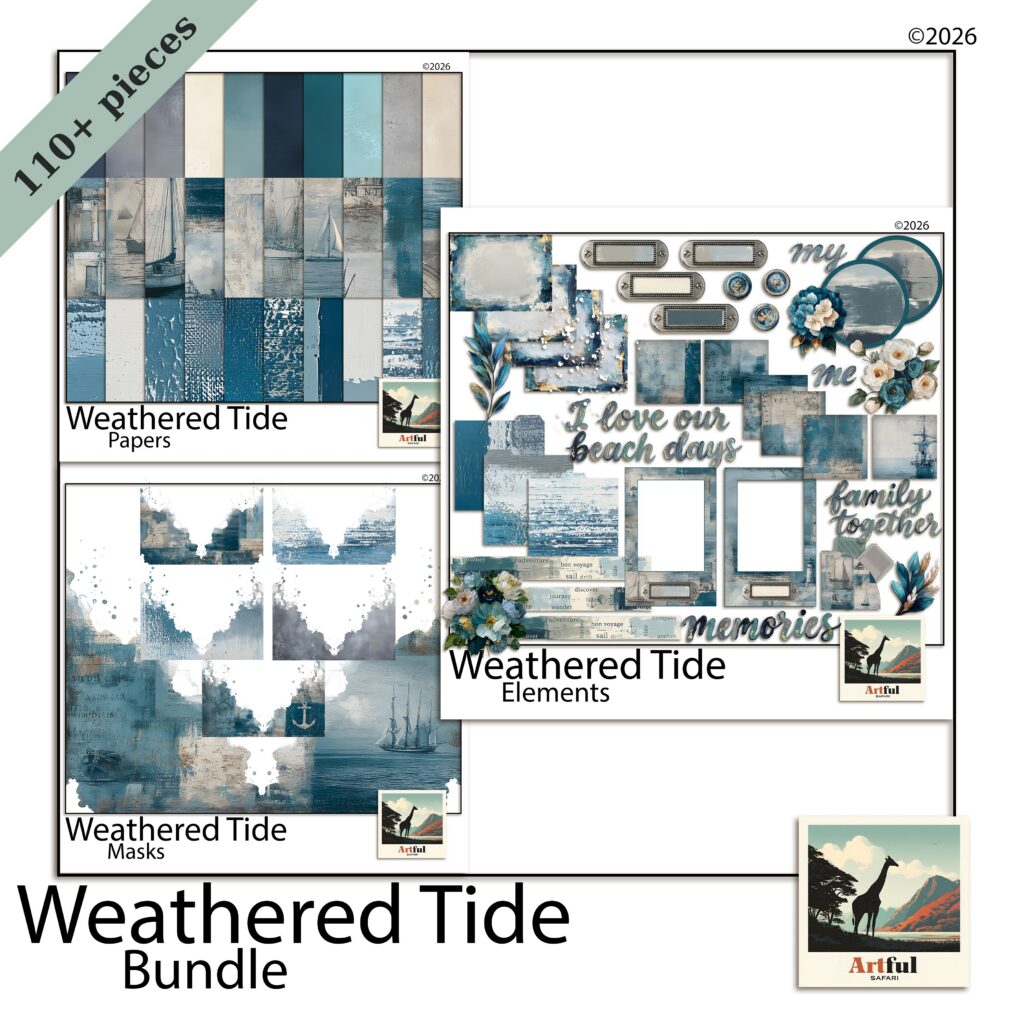 Weathered Tide Digital Scrapbook Bundle