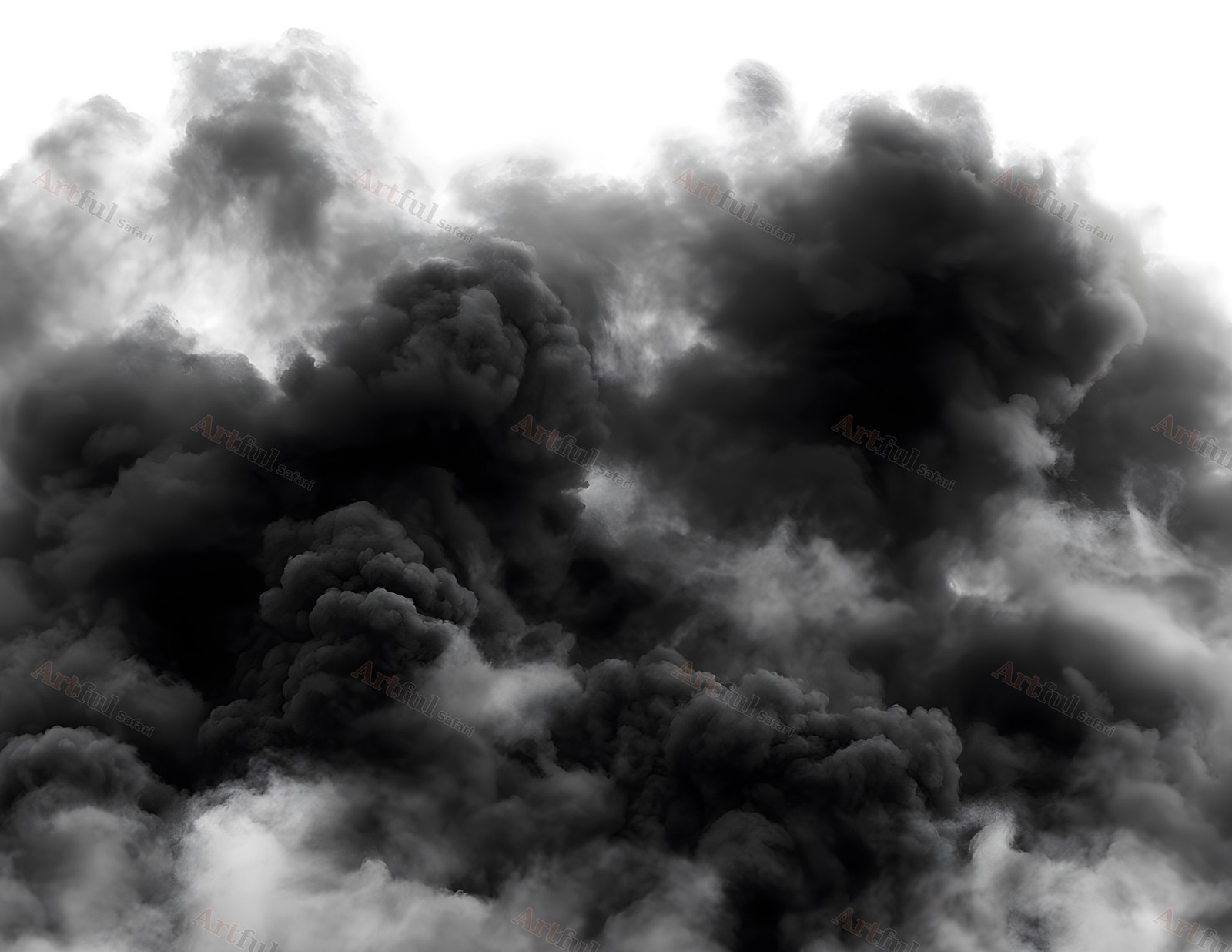 Black smoke clouds — included in Christmas Junk Journal - Gothmas Junk Journal Papers 1, 30 Printable 11x8.5 Pages