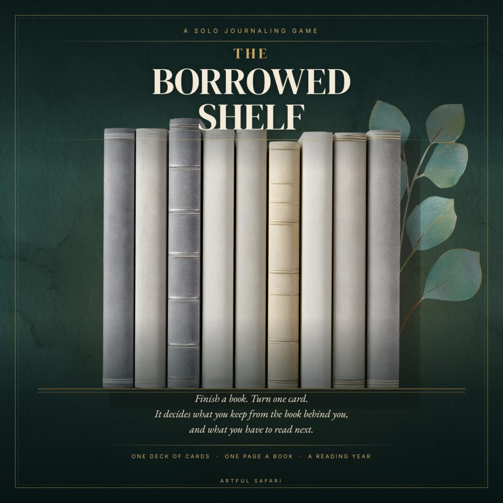 The Borrowed Shelf — A Reading Journal Game, One Page Per Finished Book