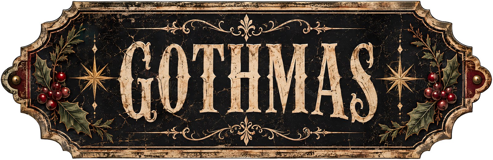 Gothmas word art — included in Gothmas Word Art — 14 Gothic Christmas Word Art PNGs and Blank Labels