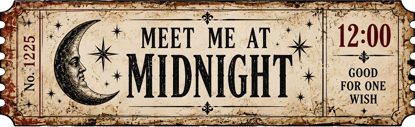 Meet Me at Midnight word art — included in Gothmas Word Art — 14 Gothic Christmas Word Art PNGs and Blank Labels