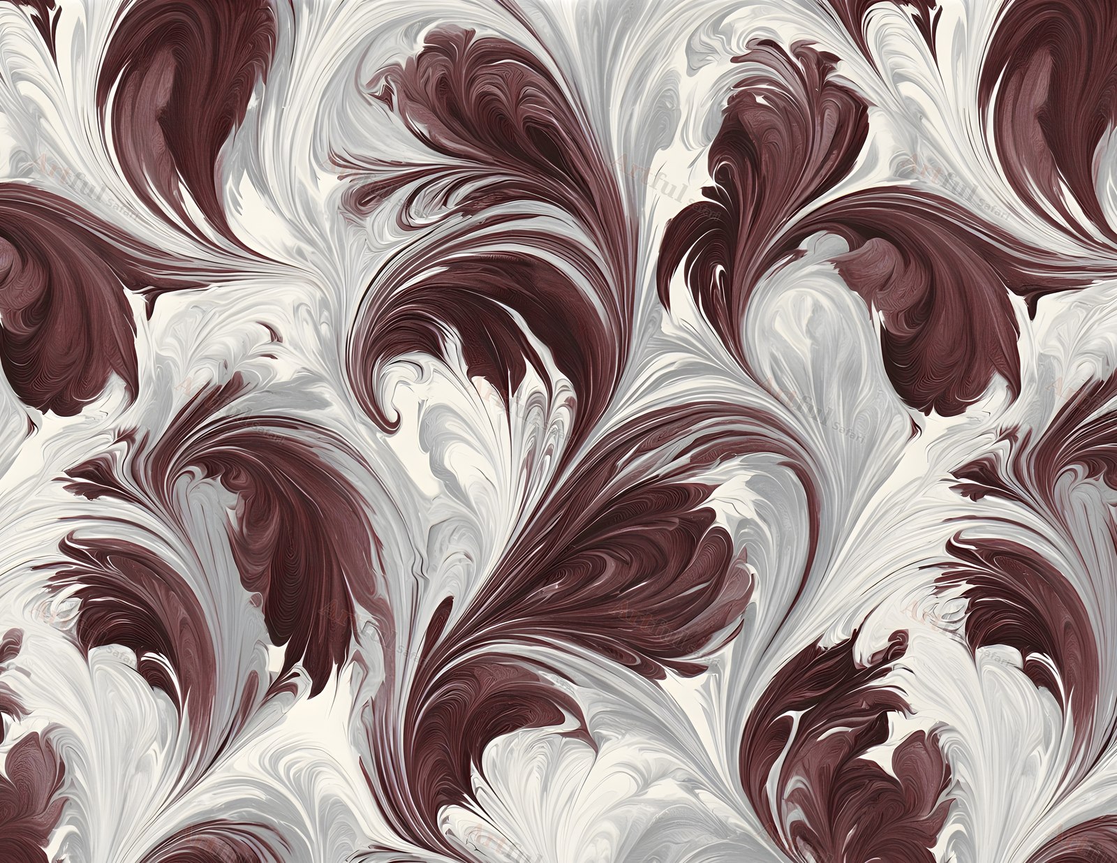 Oxblood marbling on white — included in Christmas Junk Journal - Gothmas Junk Journal Papers 1, 30 Printable 11x8.5 Pages