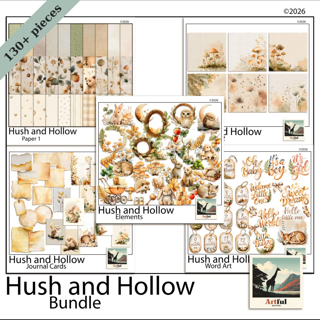 Newborn Scrapbook Kit: Hush and Hollow Bundle
