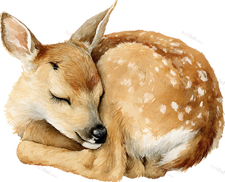 Baby Fawn — included in Newborn Scrapbook Kit: Hush and Hollow Bundle