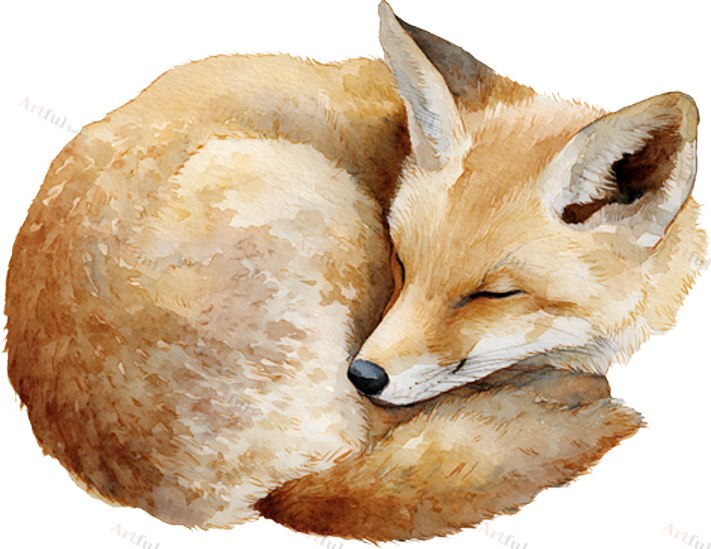 Baby Fox — included in Newborn Scrapbook Kit: Hush and Hollow Bundle
