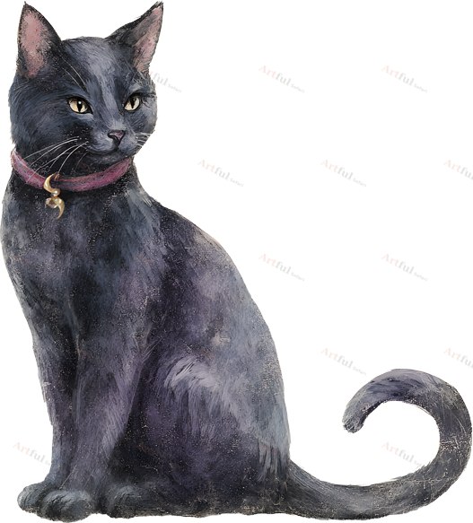 Black cat — included in Halloween Pumpkin Pals 2 Elements - Halloween Clipart, 48 Pastel PNGs