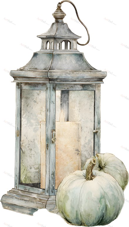 Lantern — included in Halloween Pumpkin Pals 2 Elements - Halloween Clipart, 48 Pastel PNGs