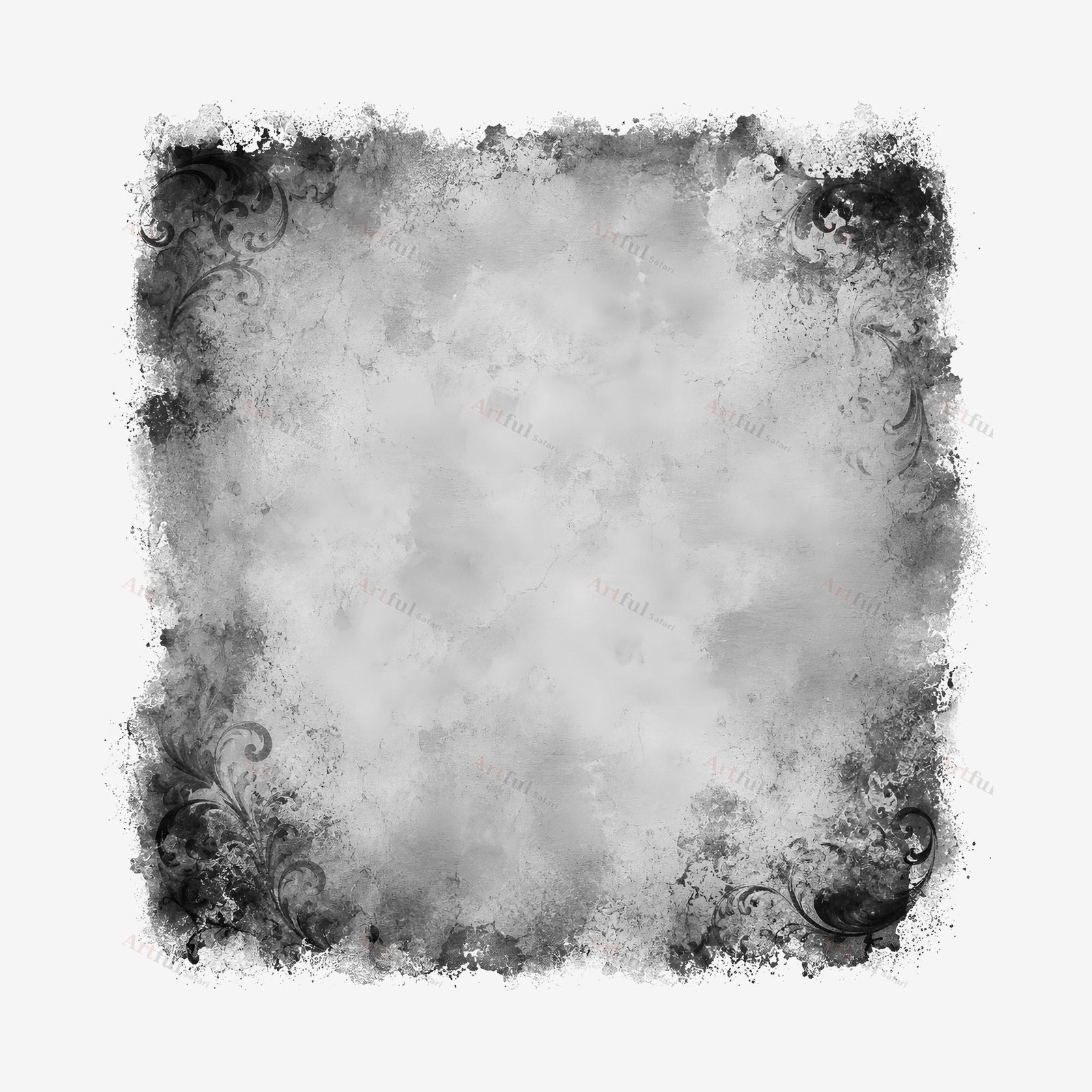 Mask cloud flourish — included in Photo Mask PNG: 6 Victorian Christmas Blend Masks, Crimson Parlour Masks
