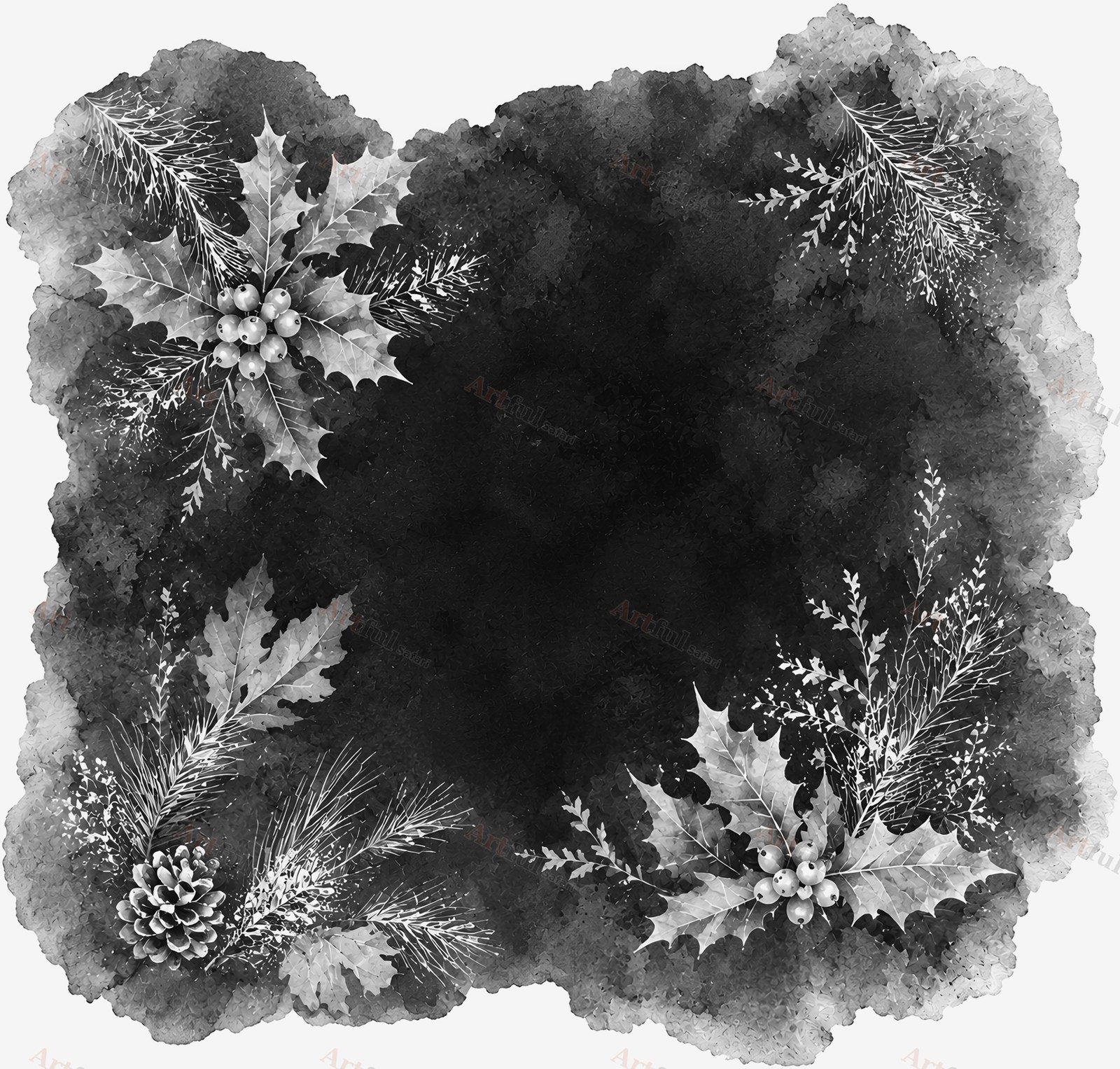 Mask file 1 — included in Photo Mask PNG: 6 Victorian Christmas Blend Masks, Crimson Parlour Masks