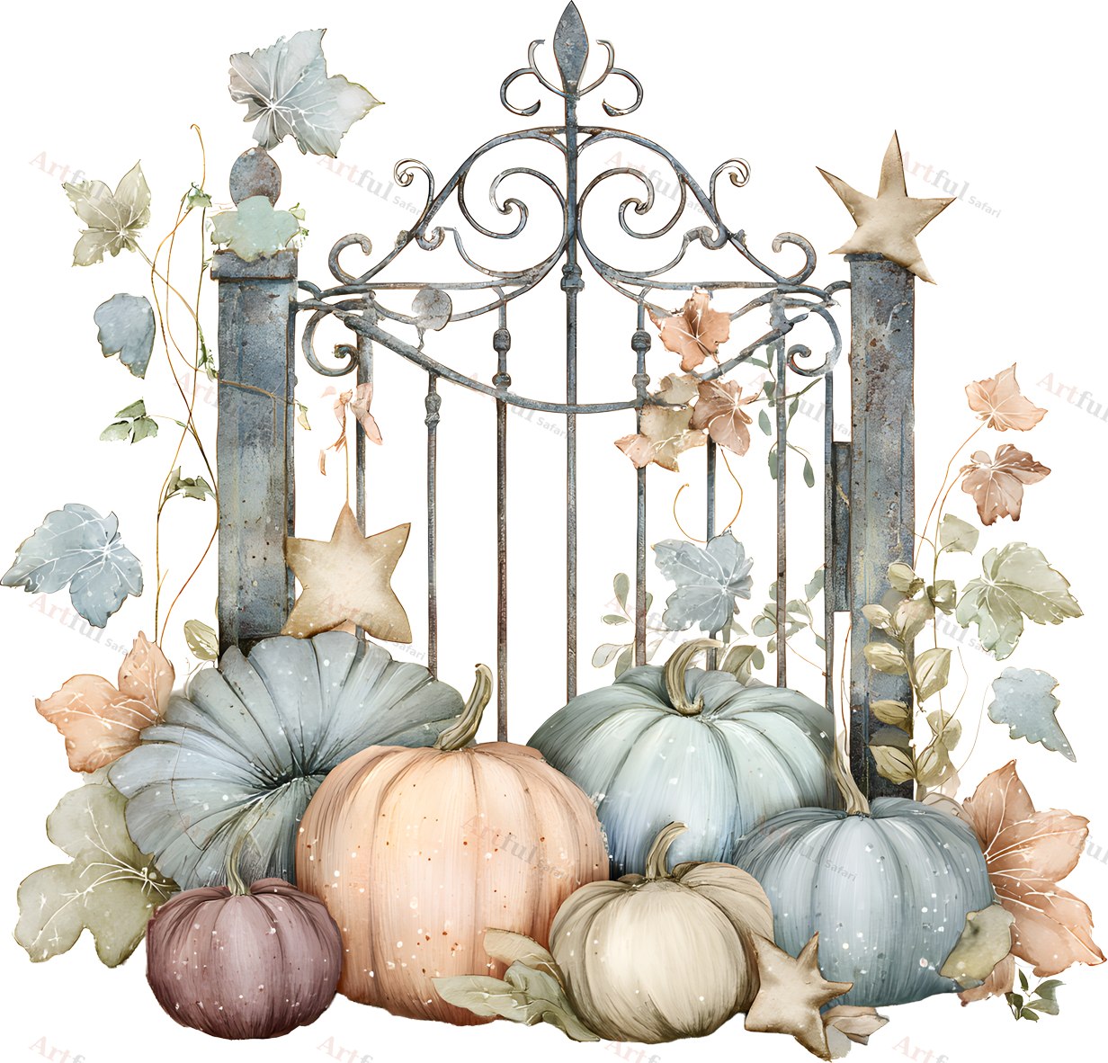Pumpkin gate — included in Halloween Pumpkin Pals 2 Elements - Halloween Clipart, 48 Pastel PNGs