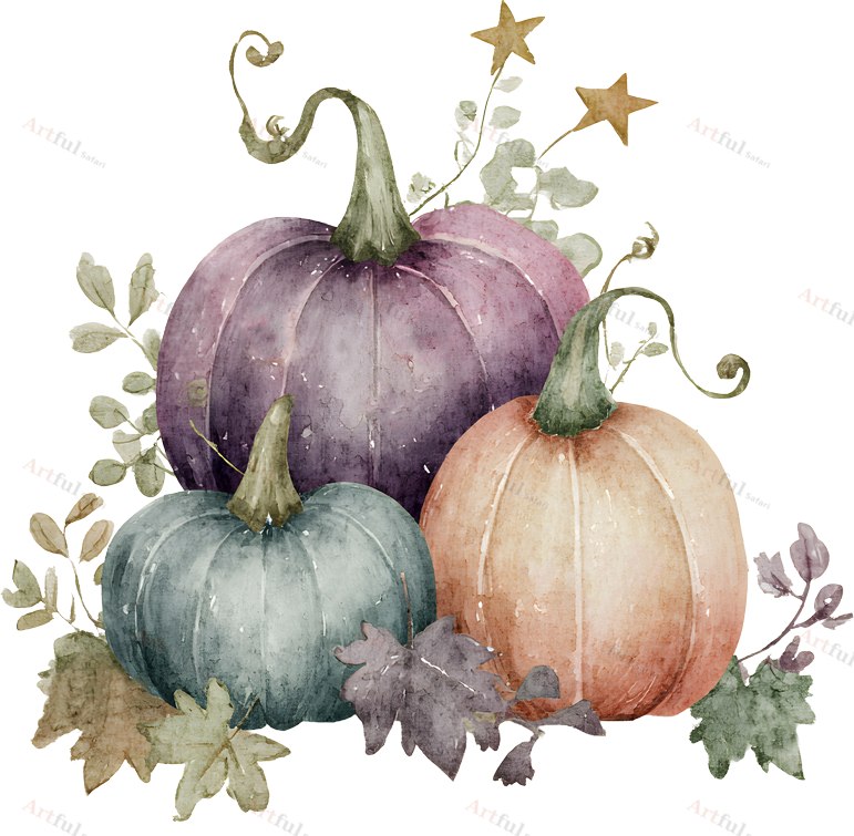 Pumpkin pile — included in Halloween Pumpkin Pals 2 Elements - Halloween Clipart, 48 Pastel PNGs